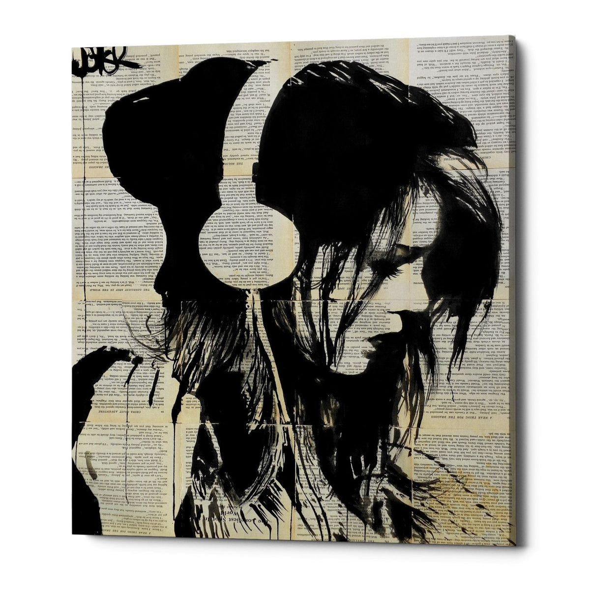 Epic Graffiti &quot;Melodies Solace&quot; by Loui Jover, Giclee Canvas Wall Art