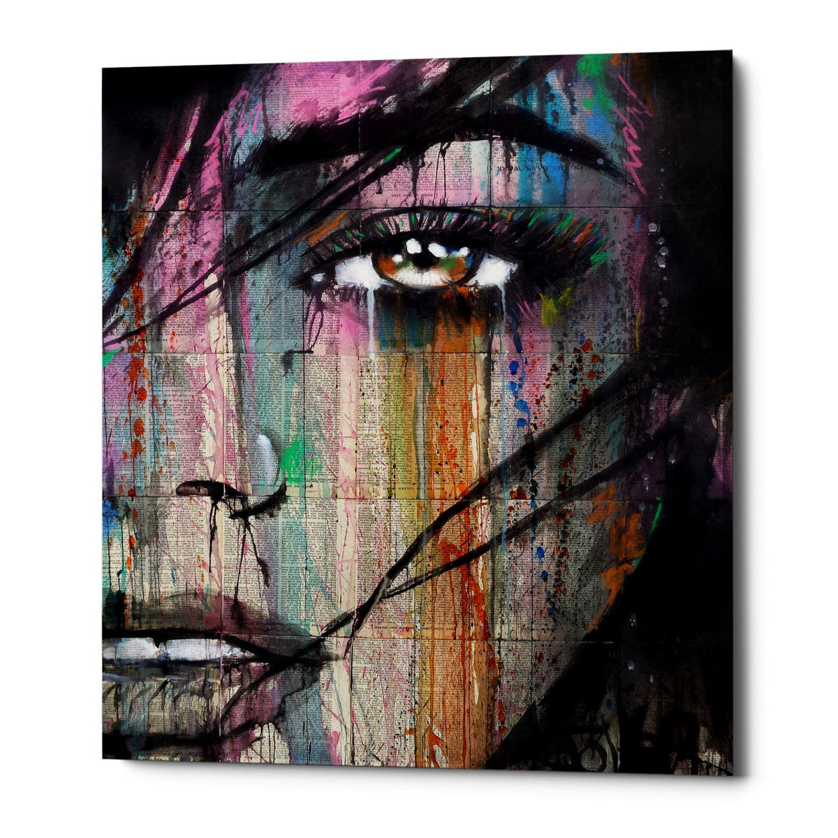 Epic Graffiti &quot;Merge&quot; by Loui Jover, Giclee Canvas Wall Art