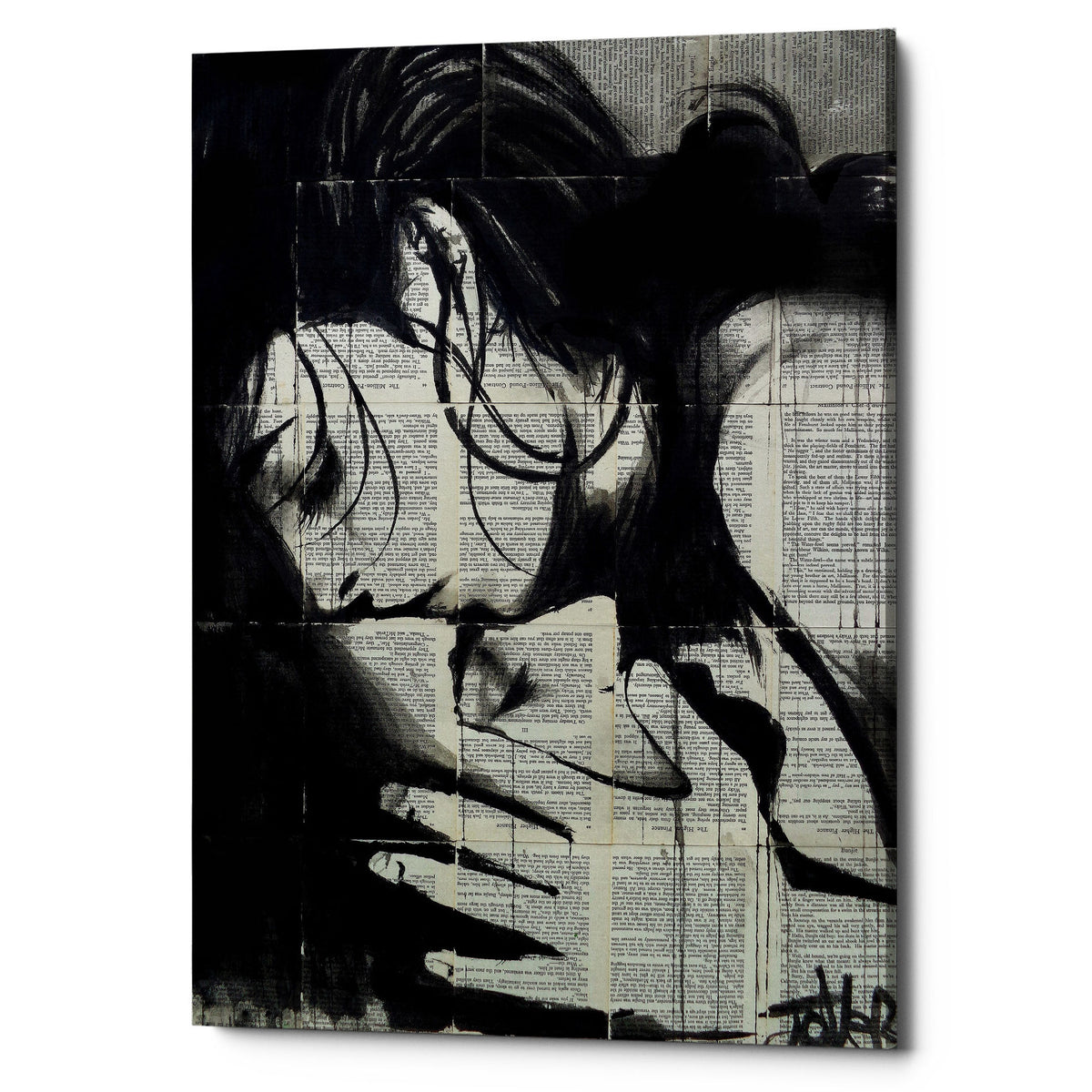 Epic Graffiti &quot;Soul Kiss&quot; by Loui Jover, Giclee Canvas Wall Art