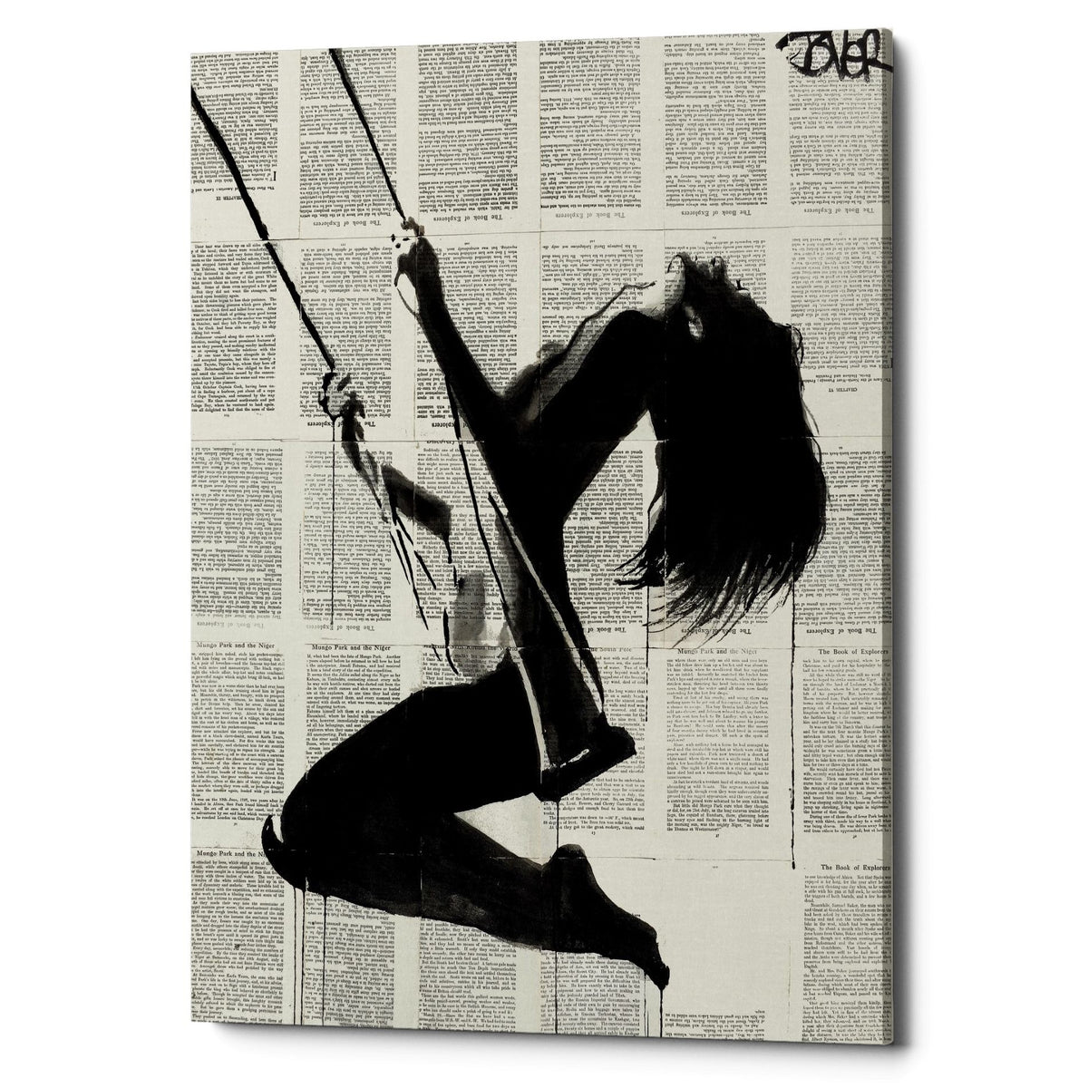 Epic Graffiti &quot;The Lightness of Being Again&quot; by Loui Jover, Giclee Canvas Wall Art