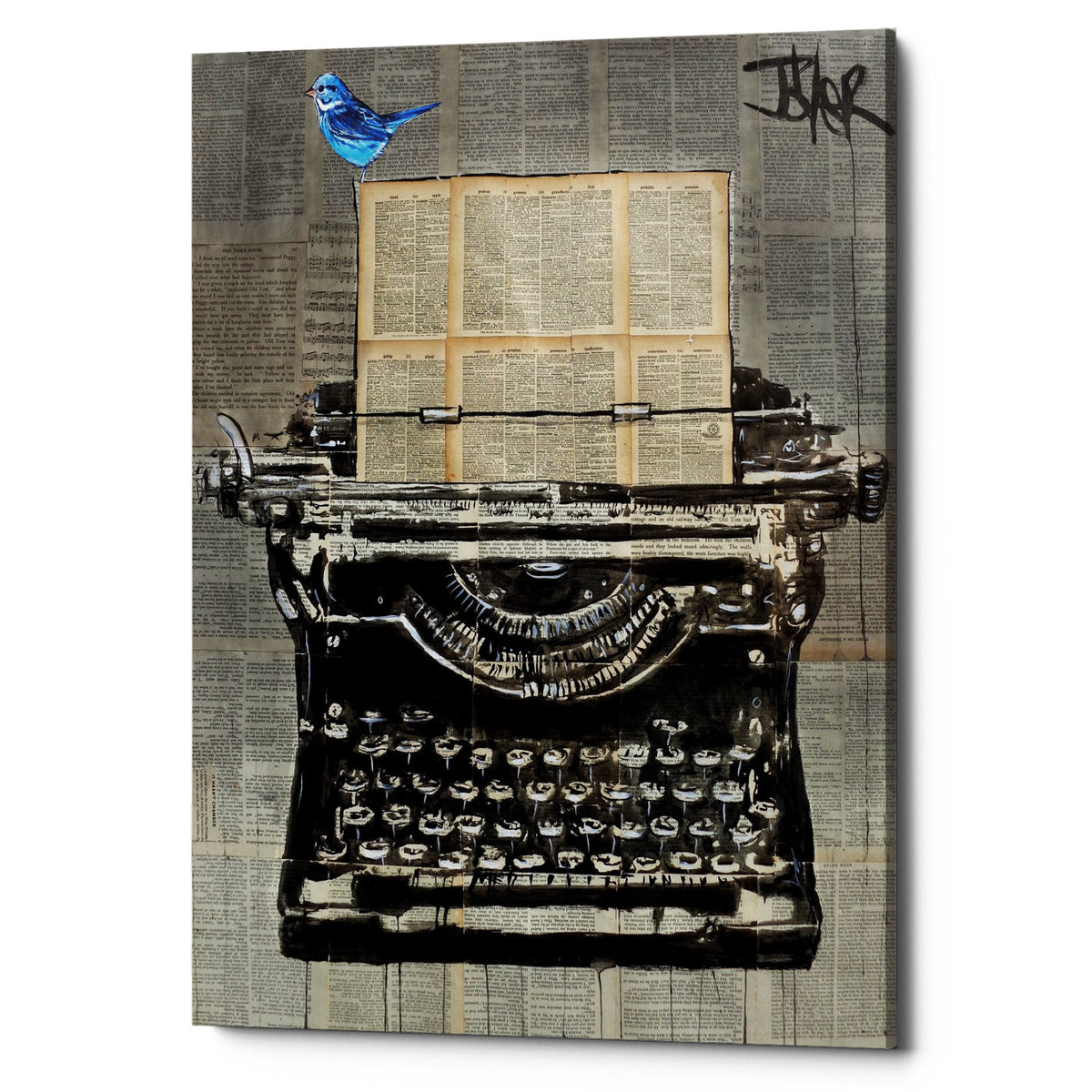 Epic Graffiti &quot;The Writer&quot; by Loui Jover, Giclee Canvas Wall Art