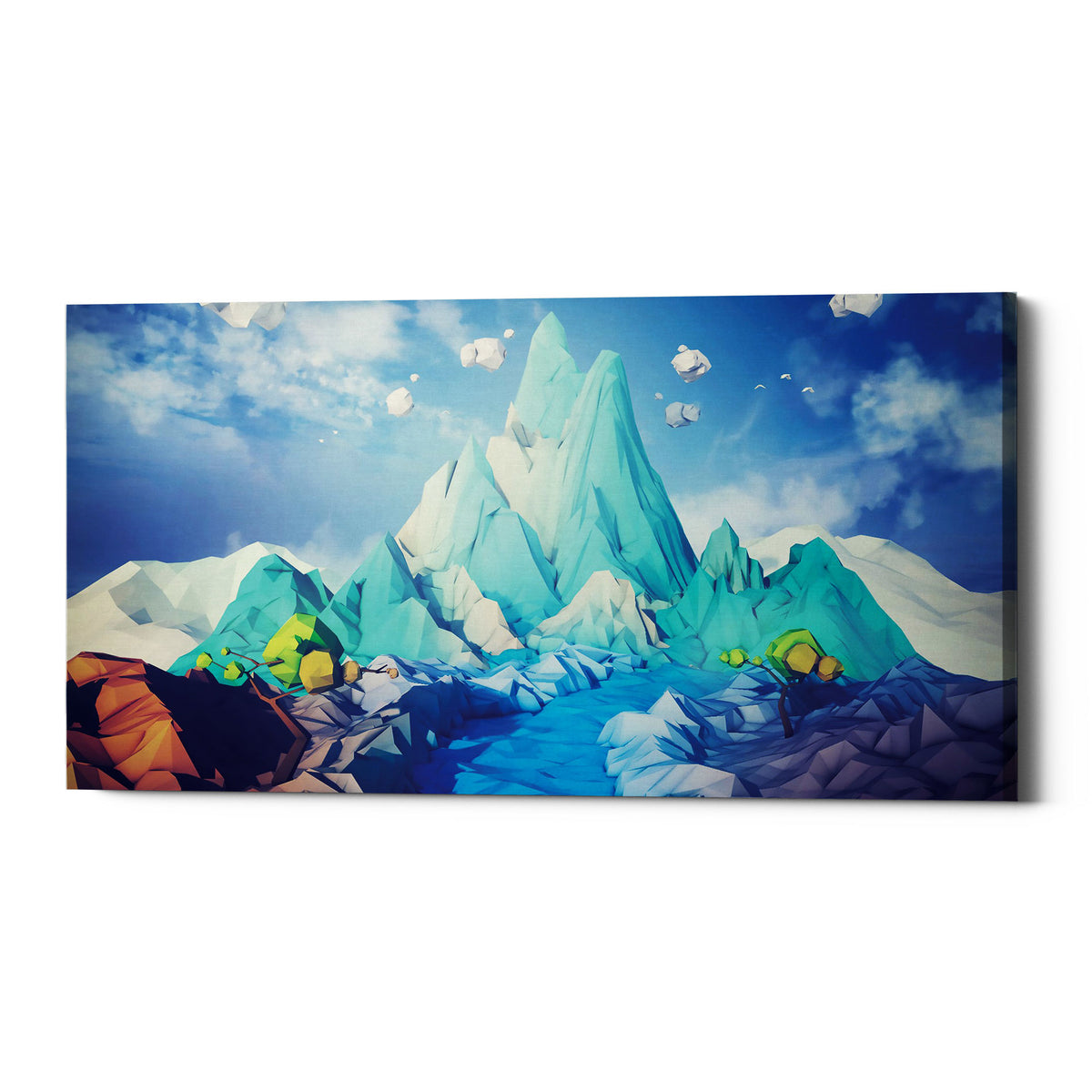 Epic Graffiti &quot;Lonely Mountain&quot; by Jonathan Lam, Giclee Canvas Wall Art