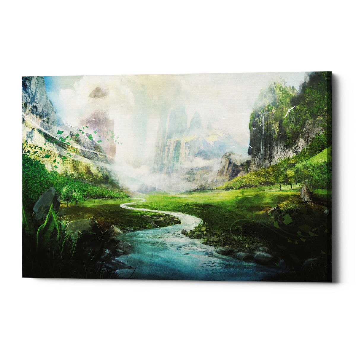 Epic Graffiti &quot;Peaceful River&quot; by Jonathan Lam, Giclee Canvas Wall Art