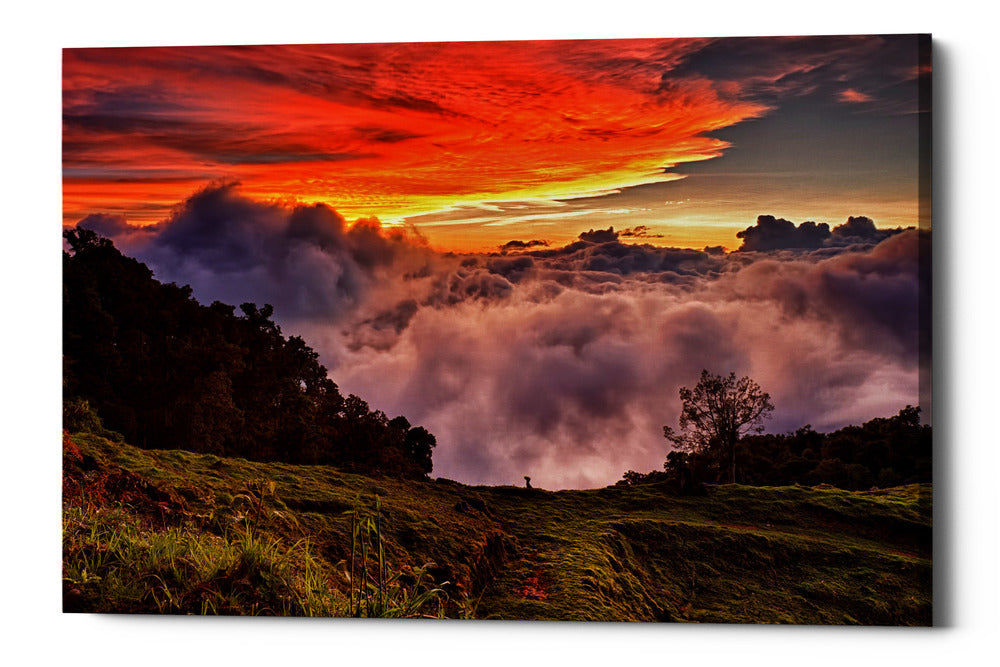 Epic Graffiti &quot;Valley Clouds at Sunset,&quot; Giclee Canvas Wall Art