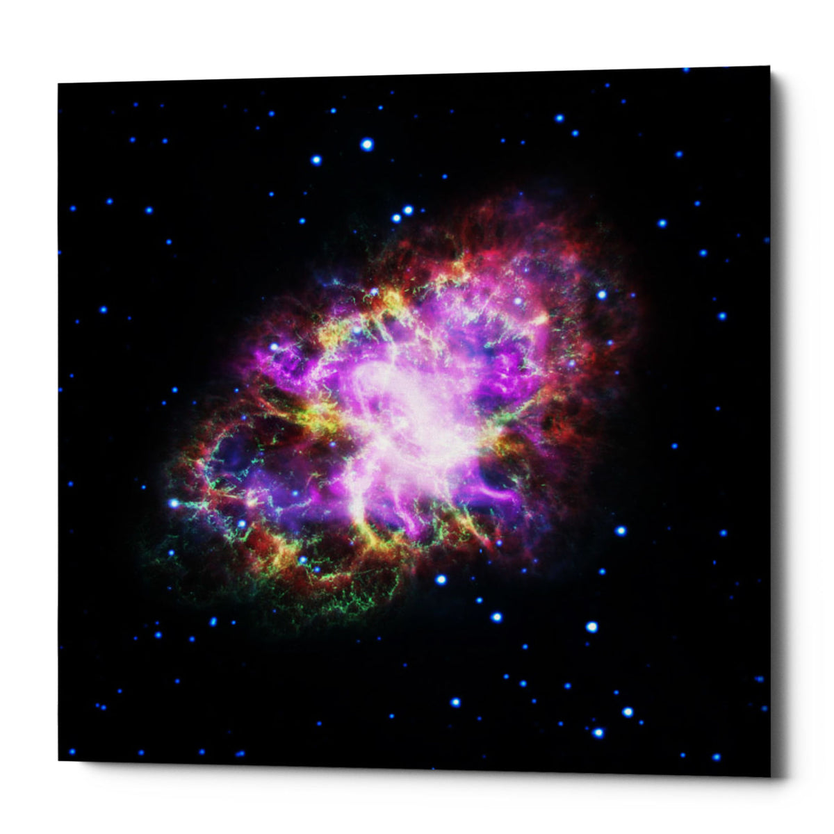Epic Graffiti &quot;Crab Nebula Multi-Wavelengths&quot; Hubble Space Telescope Giclee Canvas Wall Art