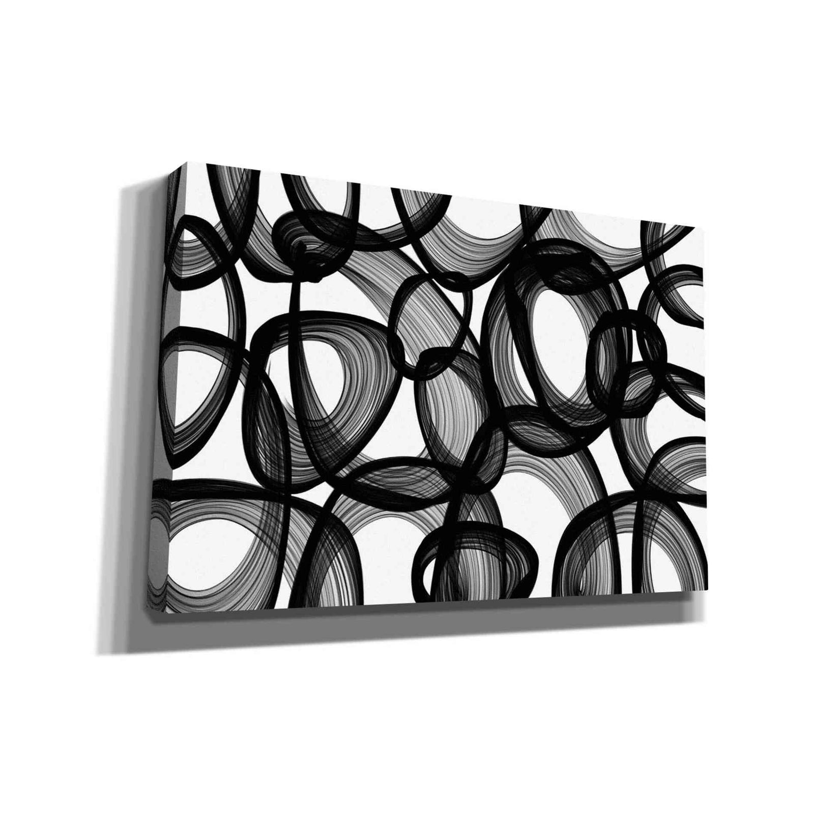 Epic Graffiti 'Abstract Black and White 2015' by Irena Orlov, Giclee Canvas Wall Art