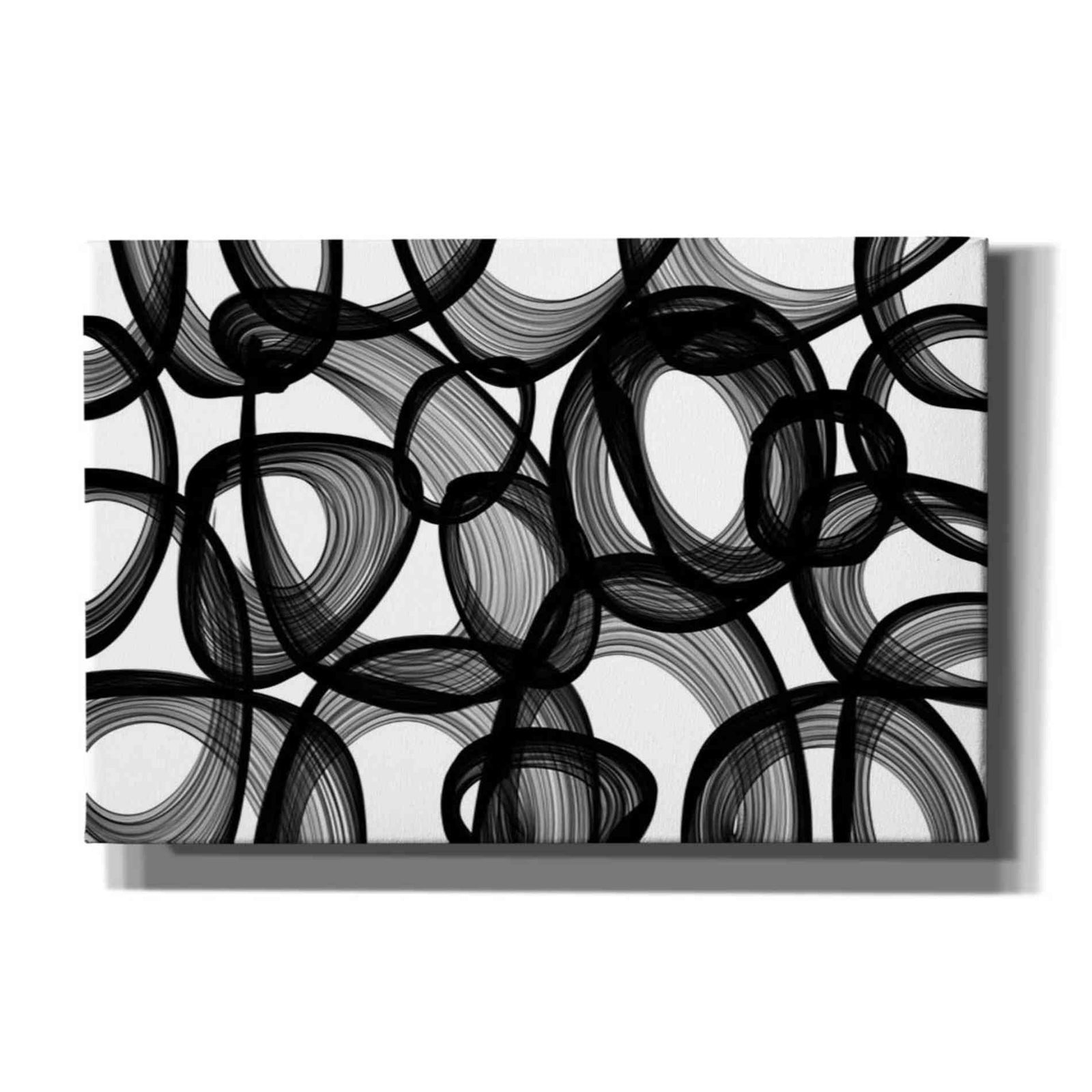 Epic Graffiti 'Abstract Black and White 2015' by Irena Orlov, Giclee Canvas Wall Art