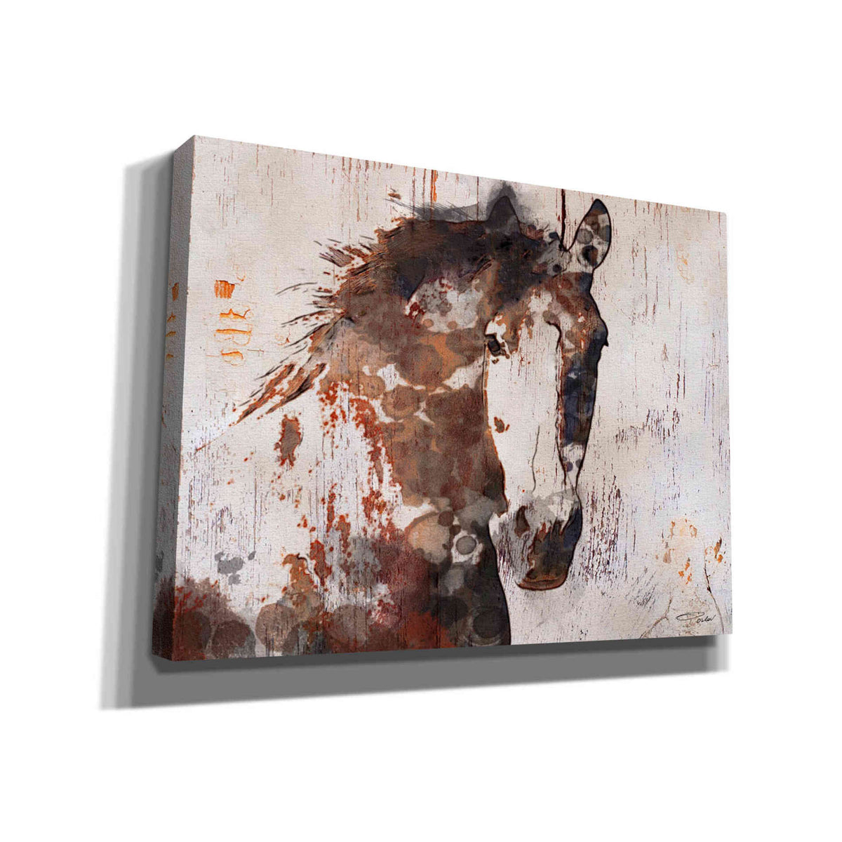 Epic Graffiti &#39;Brown 2 Gorgeous Horse&#39; by Irena Orlov, Giclee Canvas Wall Art