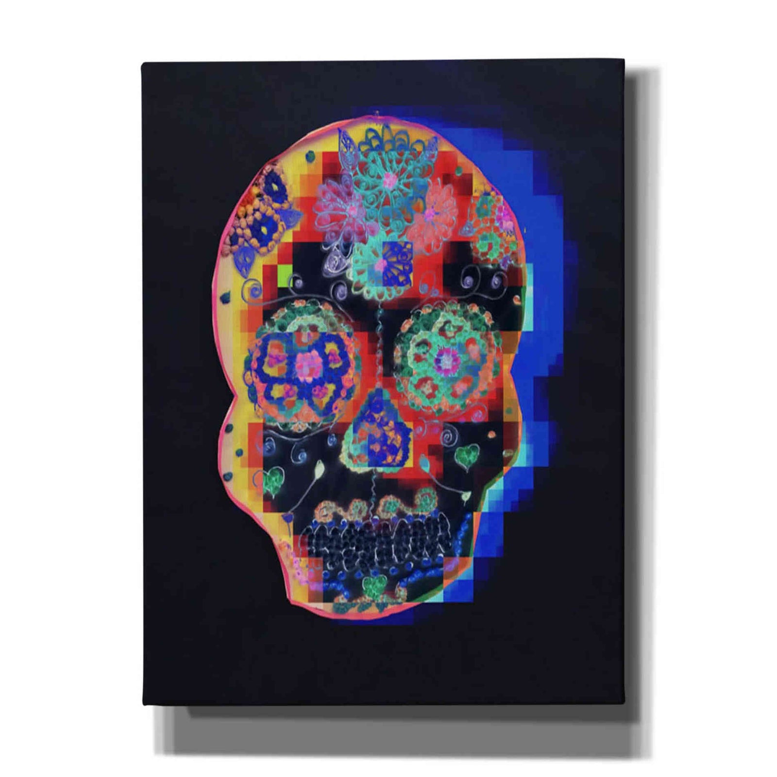 Epic Graffiti 'Colorful Skull' by Irena Orlov, Giclee Canvas Wall Art