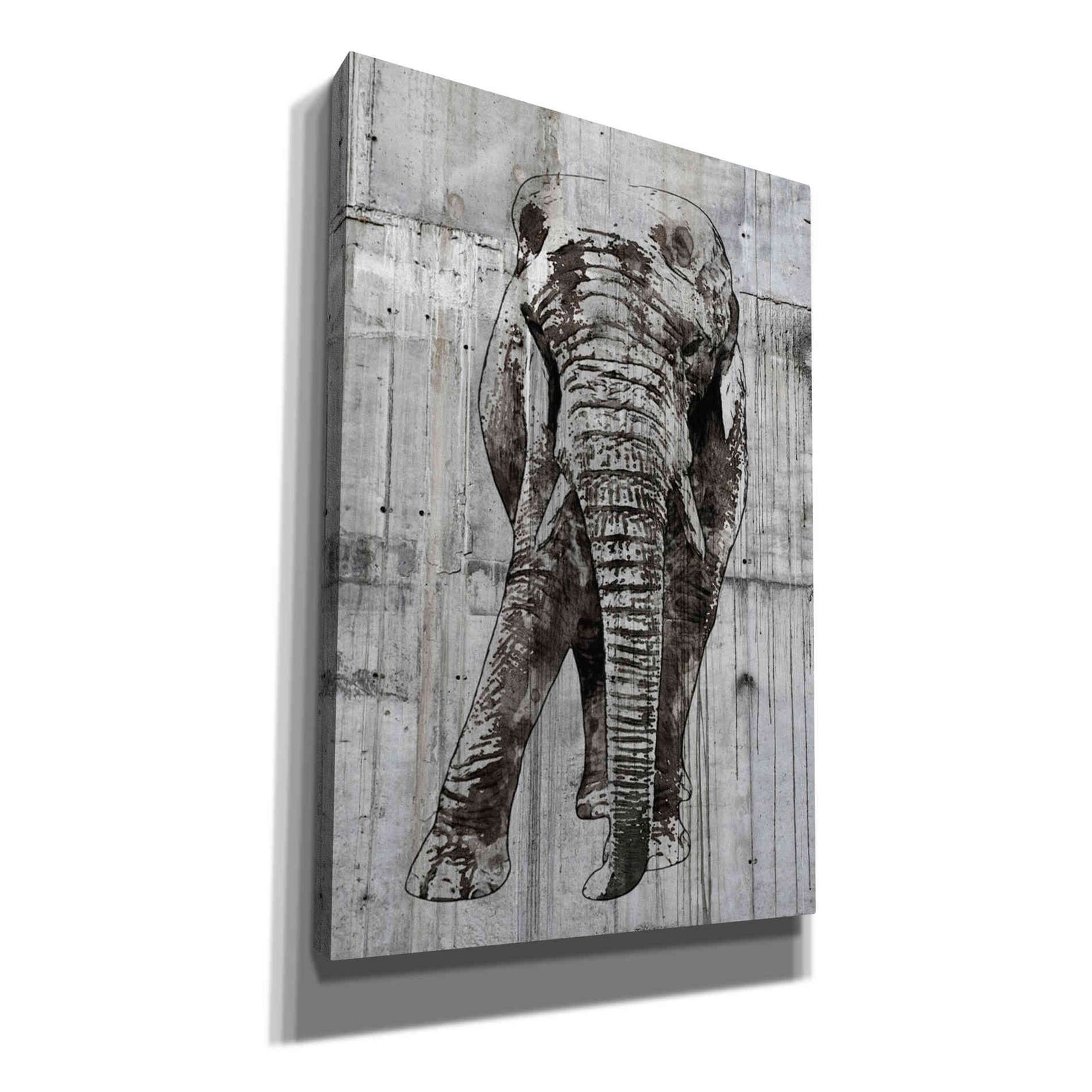 Epic Graffiti 'ELEPHANT Portrait' by Irena Orlov, Giclee Canvas Wall Art