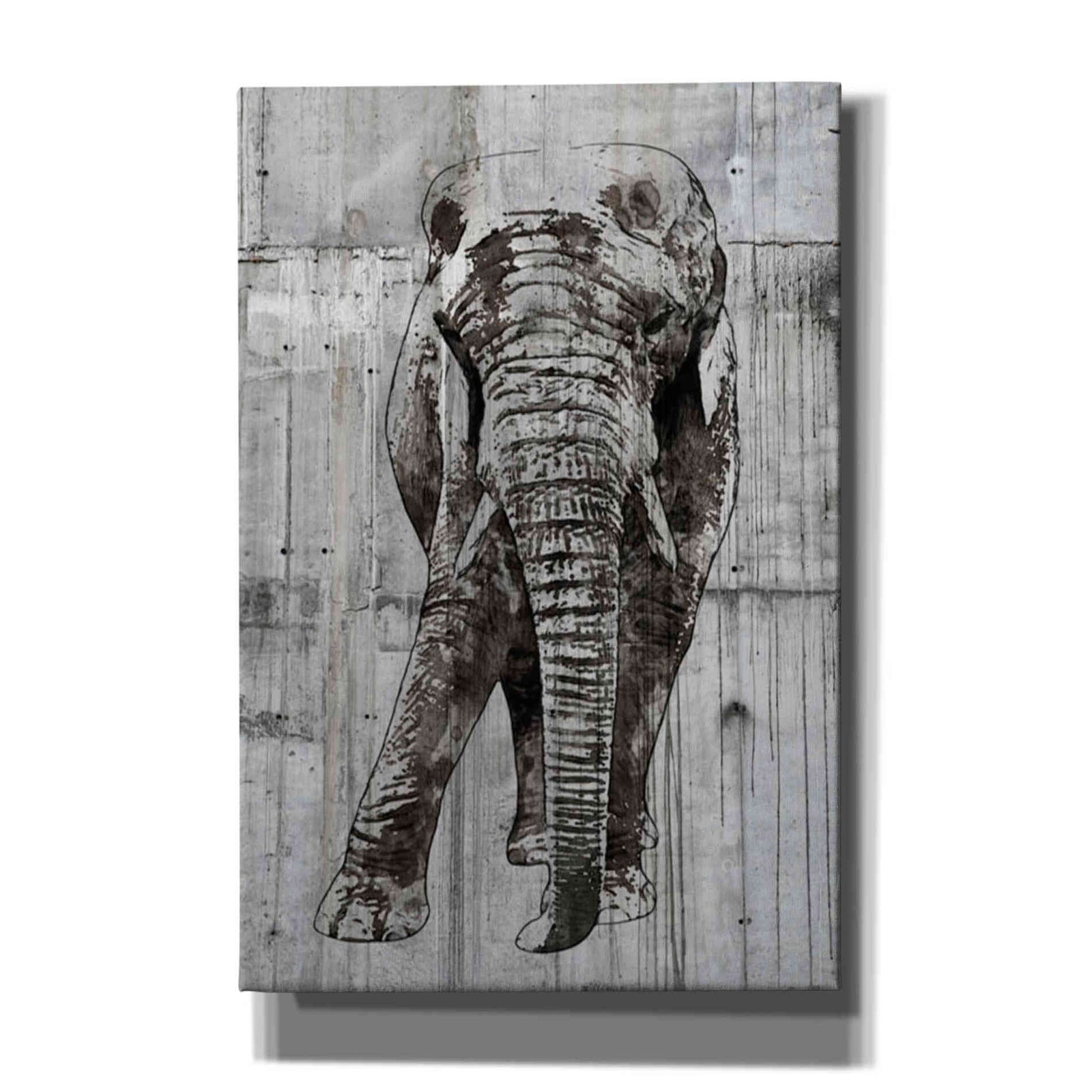 Epic Graffiti 'ELEPHANT Portrait' by Irena Orlov, Giclee Canvas Wall Art