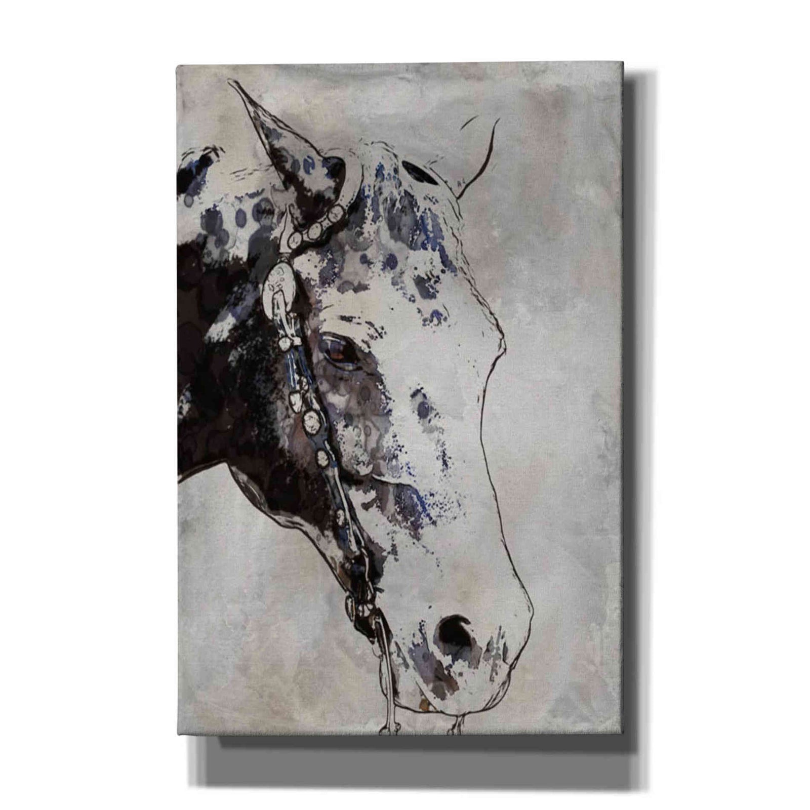 Epic Graffiti 'Morgan Horse-Black Beauty' by Irena Orlov, Giclee Canvas Wall Art