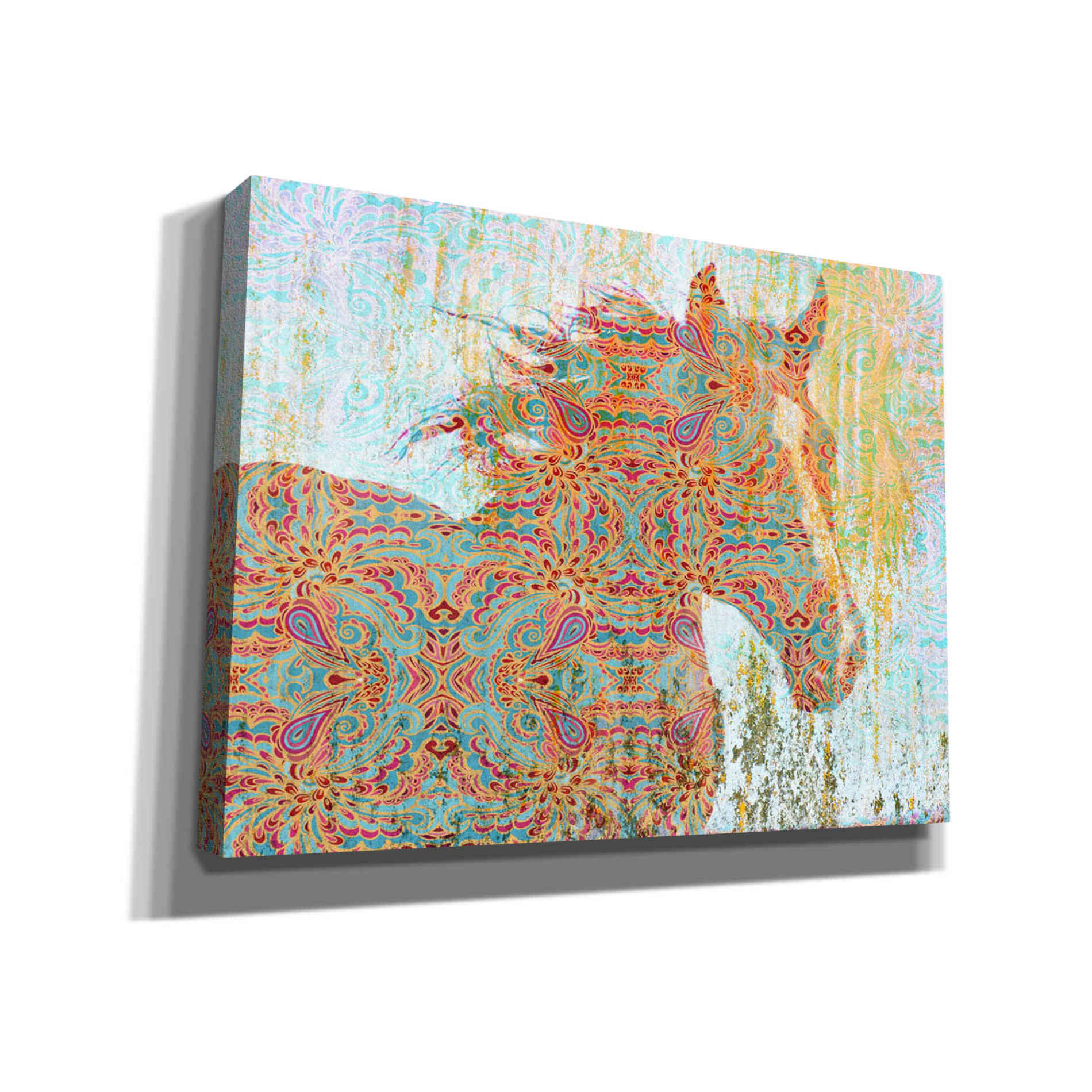 Epic Graffiti 'Pattern Horse' by Irena Orlov, Giclee Canvas Wall Art