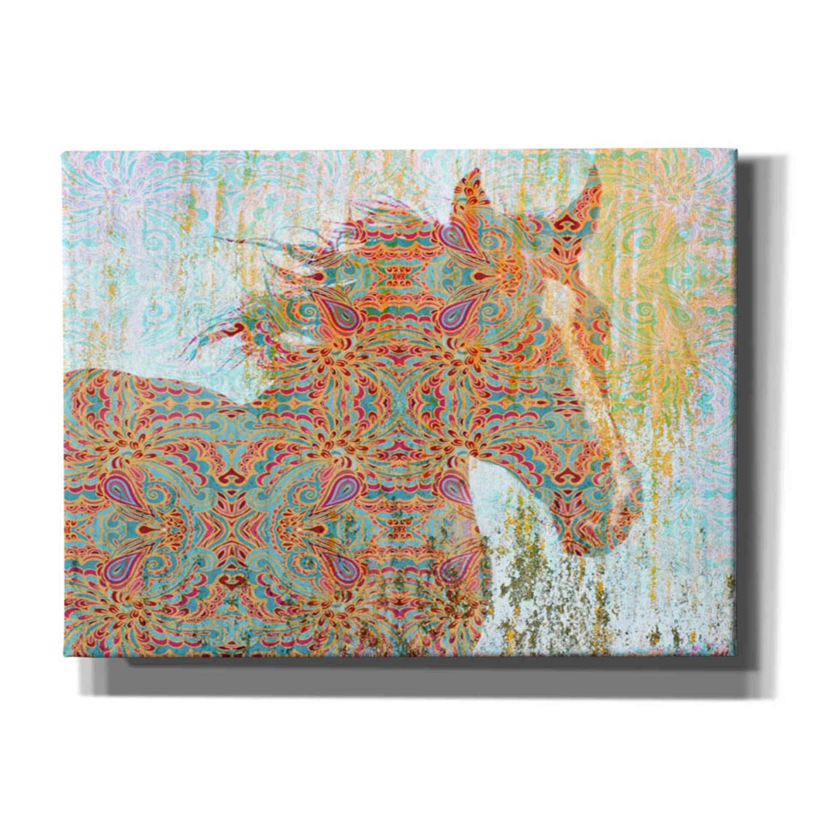 Epic Graffiti 'Pattern Horse' by Irena Orlov, Giclee Canvas Wall Art