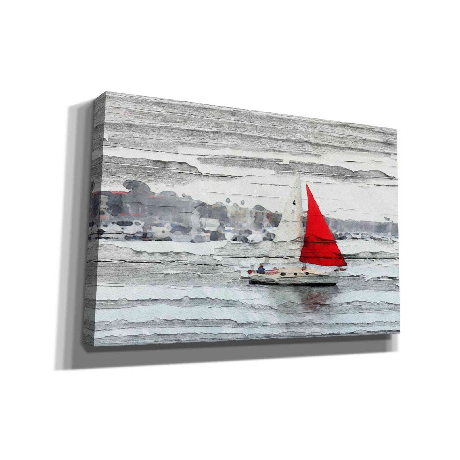 Epic Graffiti 'Scarlet Sails' by Irena Orlov, Giclee Canvas Wall Art
