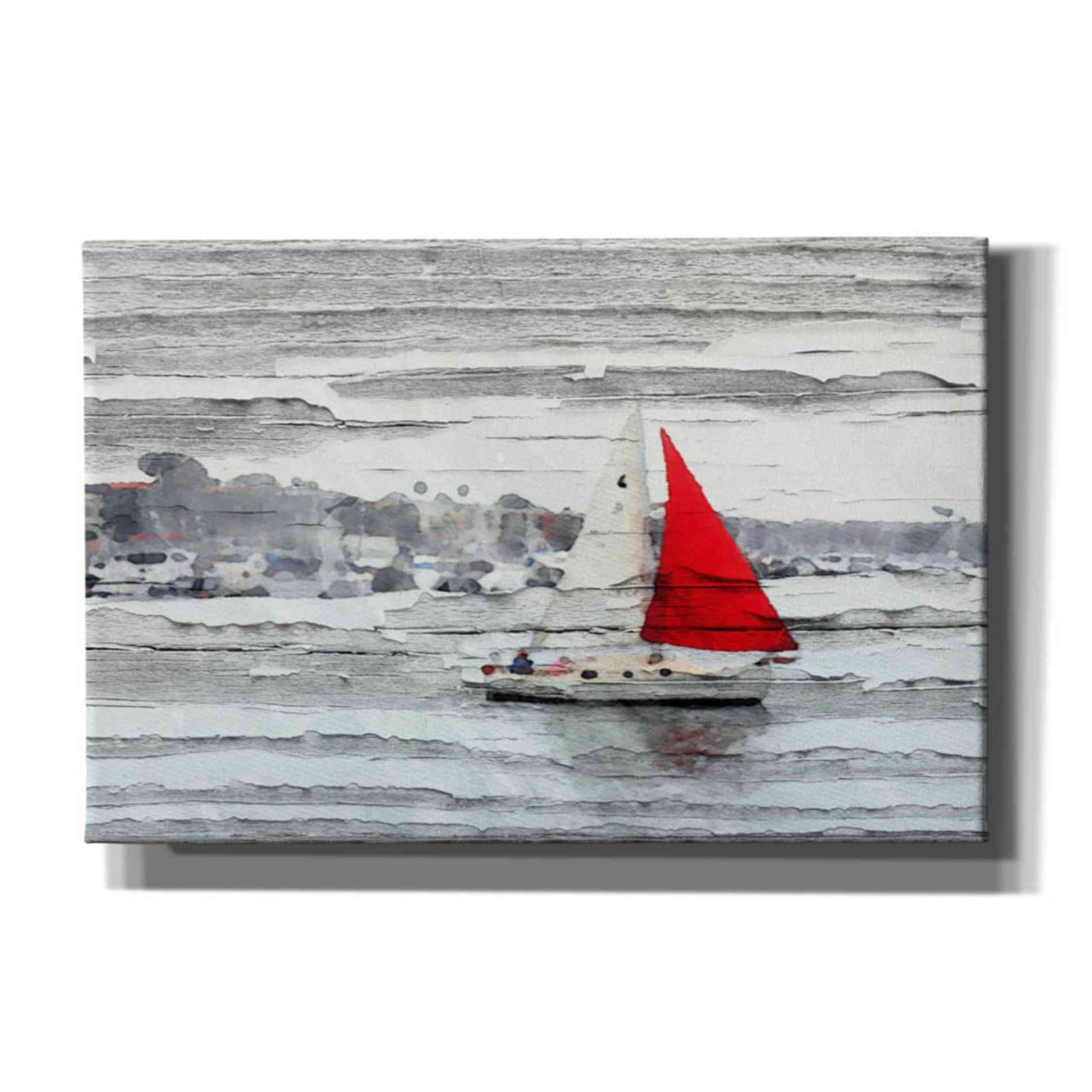 Epic Graffiti 'Scarlet Sails' by Irena Orlov, Giclee Canvas Wall Art