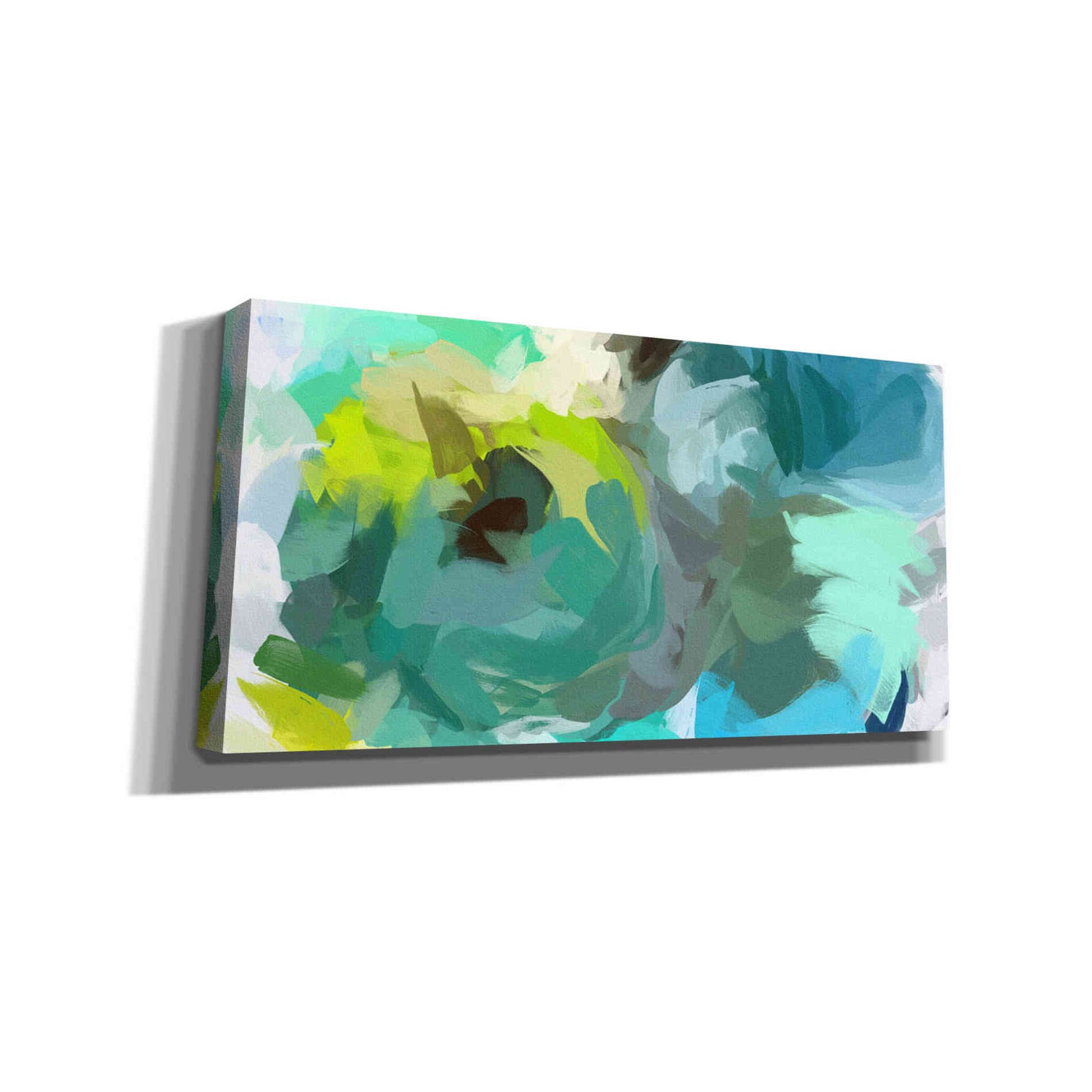 Epic Graffiti 'The Shades of Green Abstract 2' by Irena Orlov, Giclee Canvas Wall Art