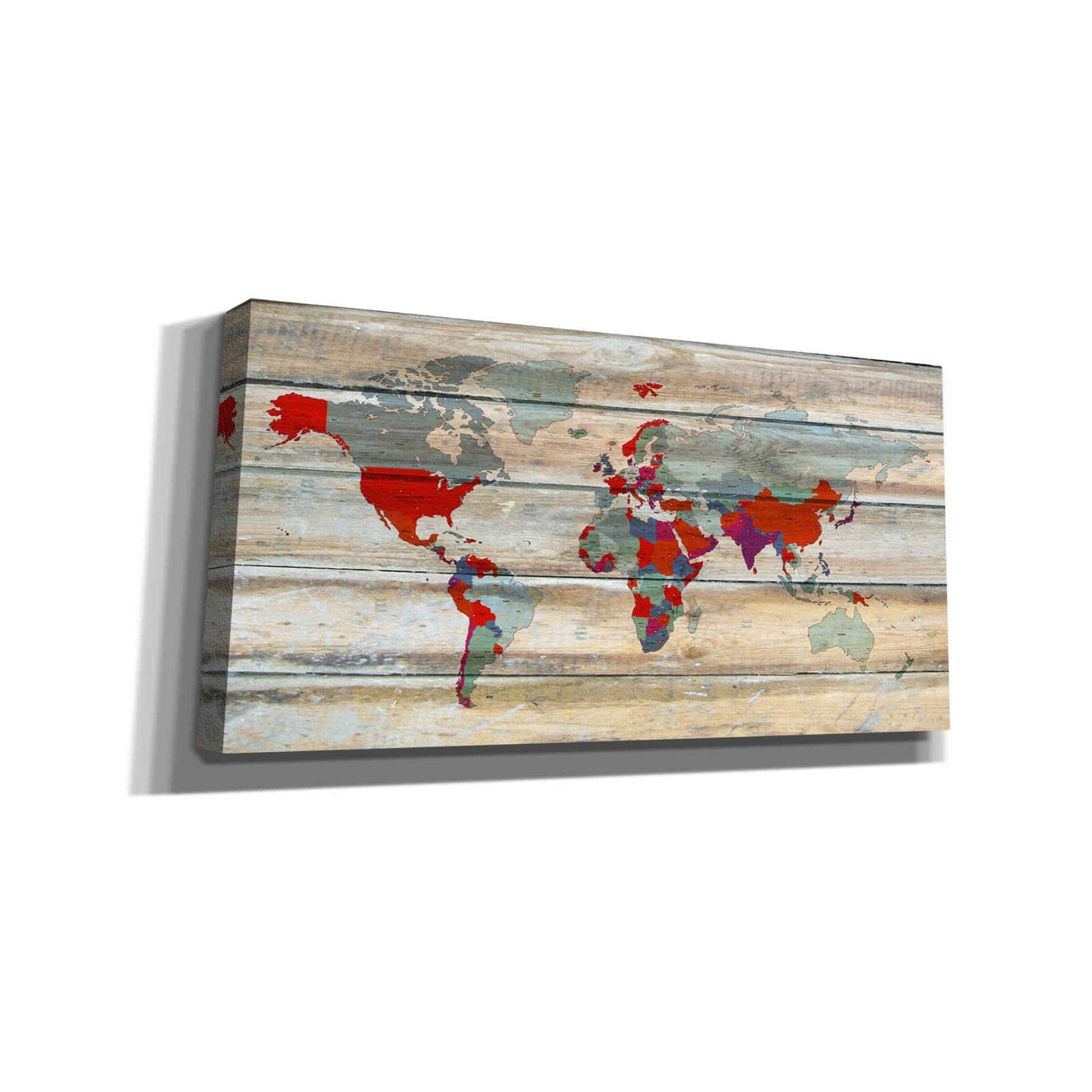 Epic Graffiti 'World Map IV' by Irena Orlov, Giclee Canvas Wall Art