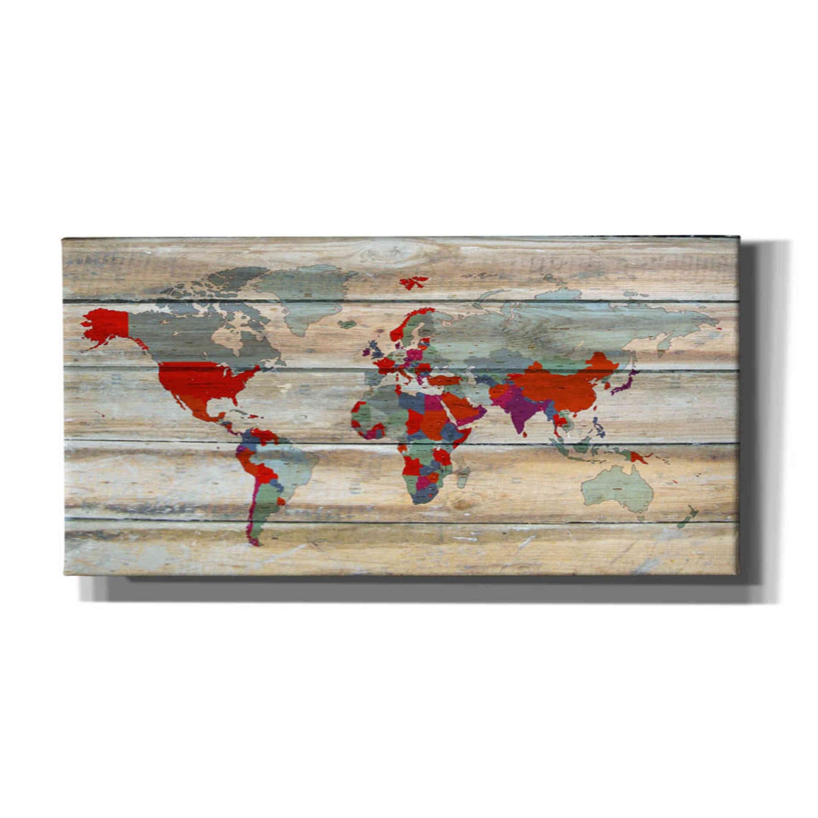 Epic Graffiti 'World Map IV' by Irena Orlov, Giclee Canvas Wall Art
