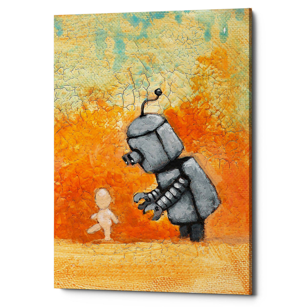Epic Graffiti &quot;Bot Baby&quot; by Craig Snodgrass, Giclee Canvas Wall Art