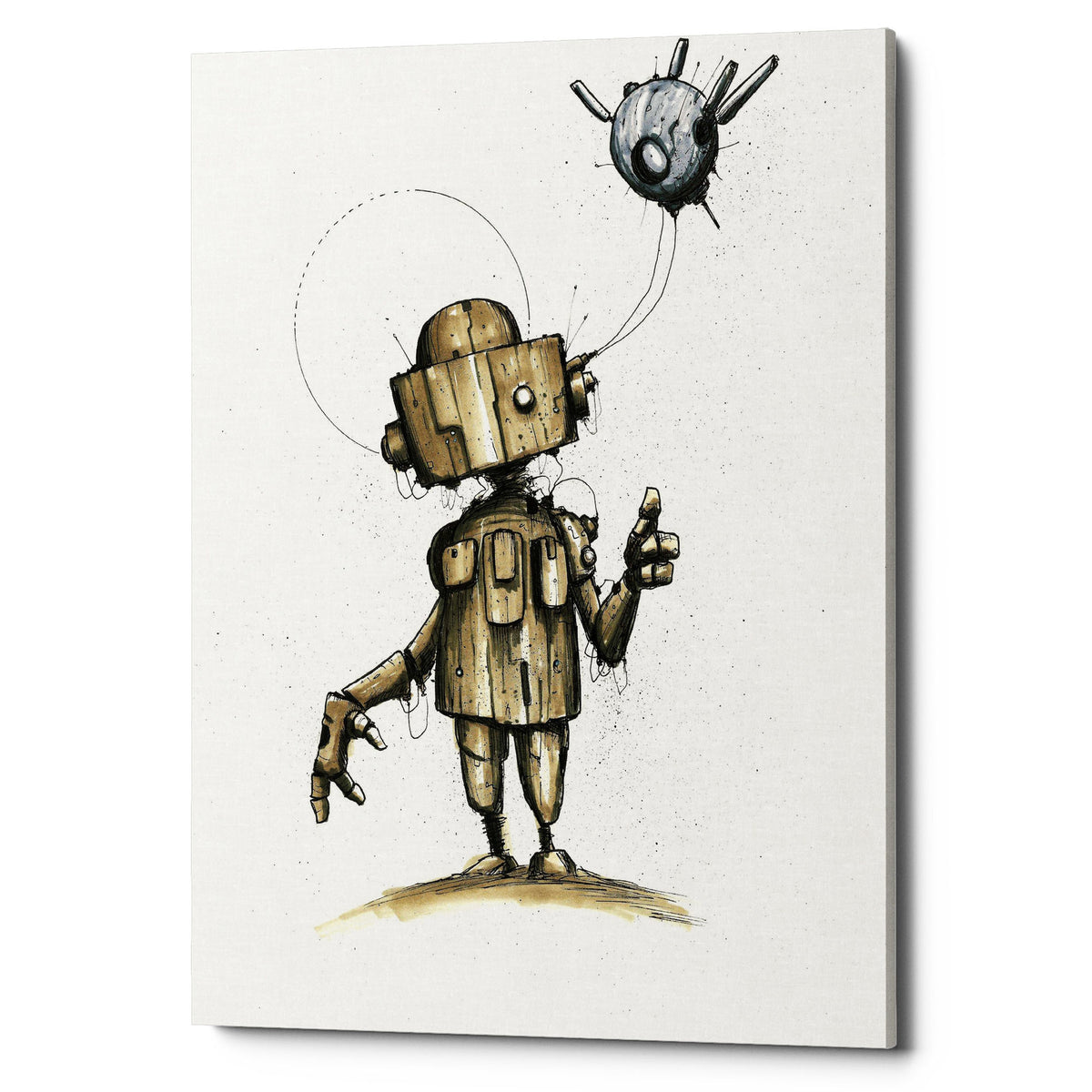 Epic Graffiti &quot;Ink Bot 1.0&quot; by Craig Snodgrass, Giclee Canvas Wall Art