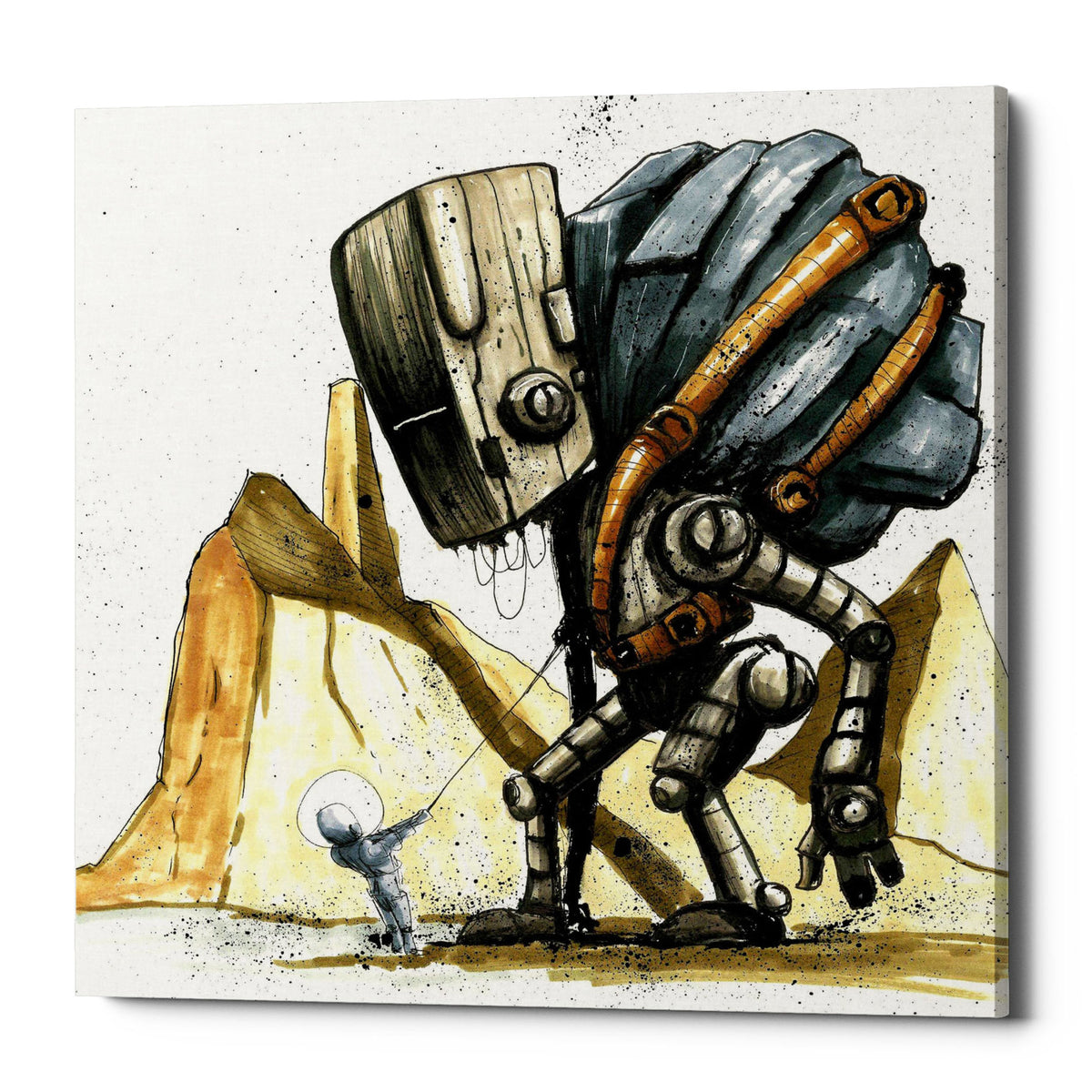 Epic Graffiti &quot;Ink Bot 2.0&quot; by Craig Snodgrass, Giclee Canvas Wall Art