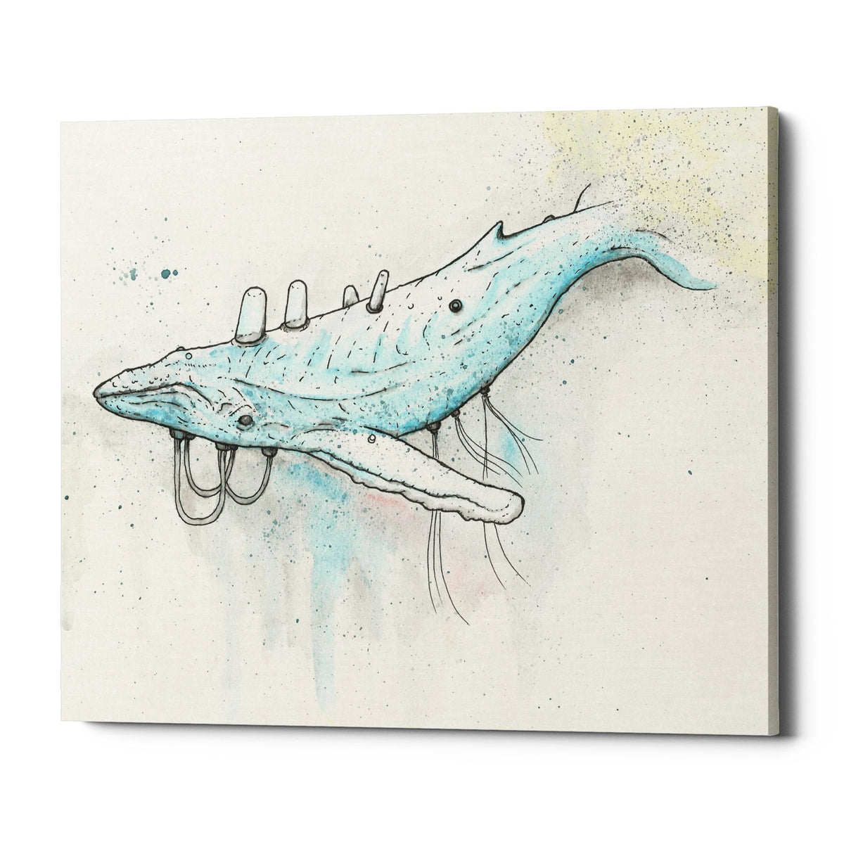Epic Graffiti &quot;Whale&quot; by Craig Snodgrass, Giclee Canvas Wall Art
