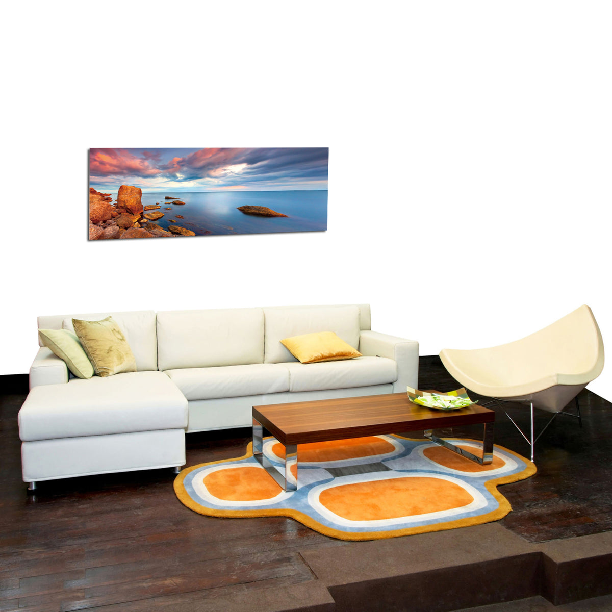 Epic Graffiti &quot;Red Rock Lake&quot; in a High Gloss Acrylic Wall Art, 60&quot; x 20&quot;