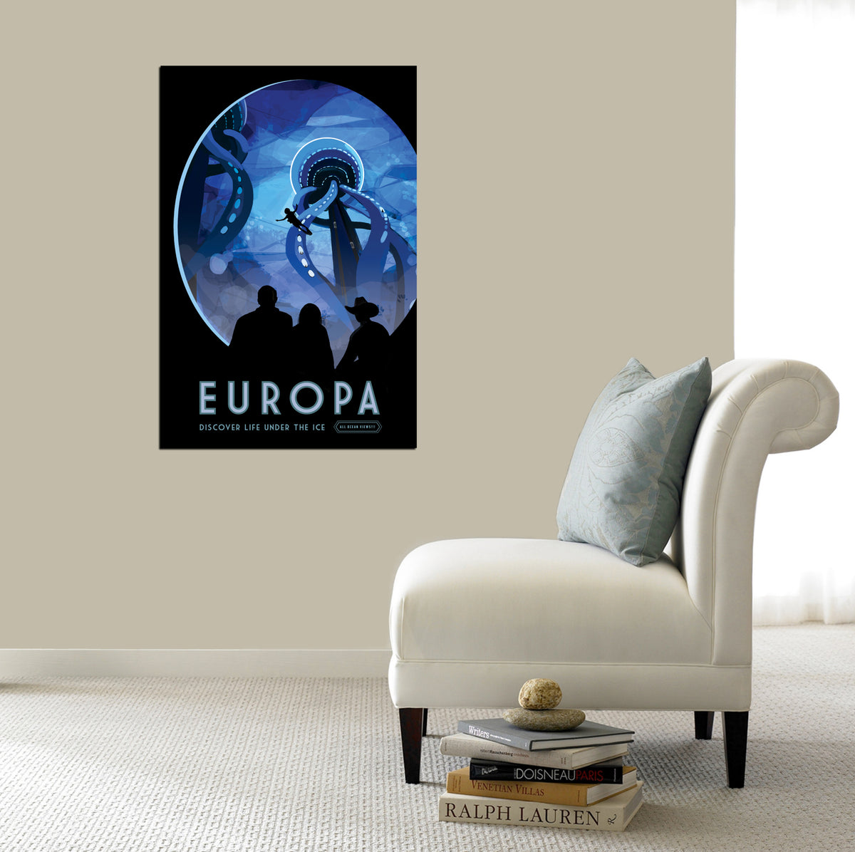 Epic Graffiti Visions of the Future: Europa Acrylic Wall Art, 20&quot; x 28&quot;
