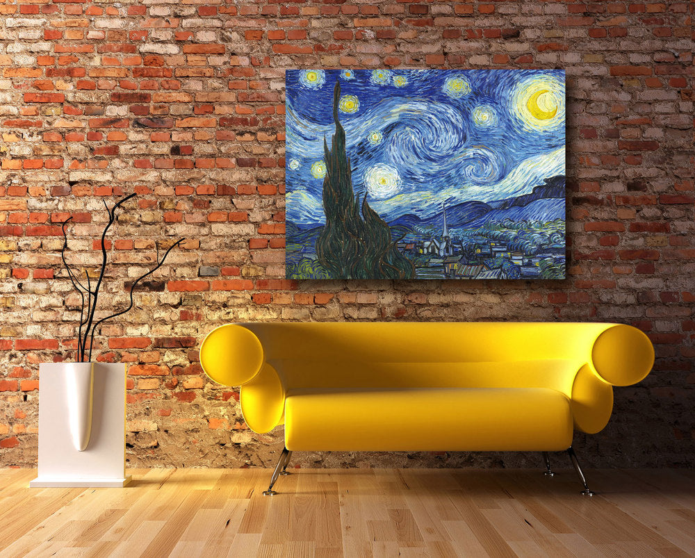 Epic Graffiti &quot;Starry Night&quot; by Vincent van Gogh in High Gloss Acrylic Wall Art, 30&quot; x 40&quot;