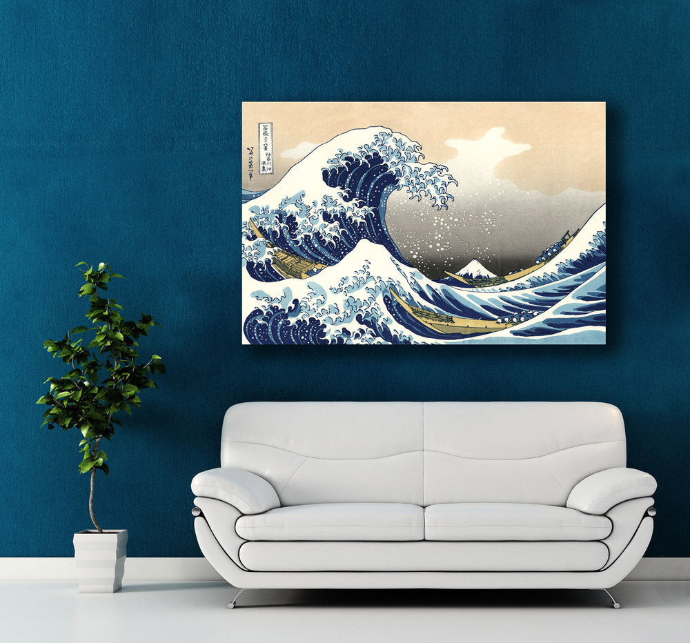 Epic Graffiti &quot;Great Wave off Kanagawa&quot; by Hokusai Glossy Acrylic Wall Art, 48&quot; x 32&quot;