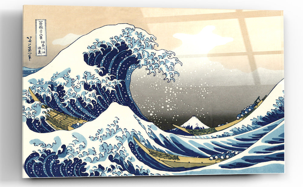 Epic Graffiti &quot;Great Wave off Kanagawa&quot; by Hokusai Glossy Acrylic Wall Art, 48&quot; x 32&quot;