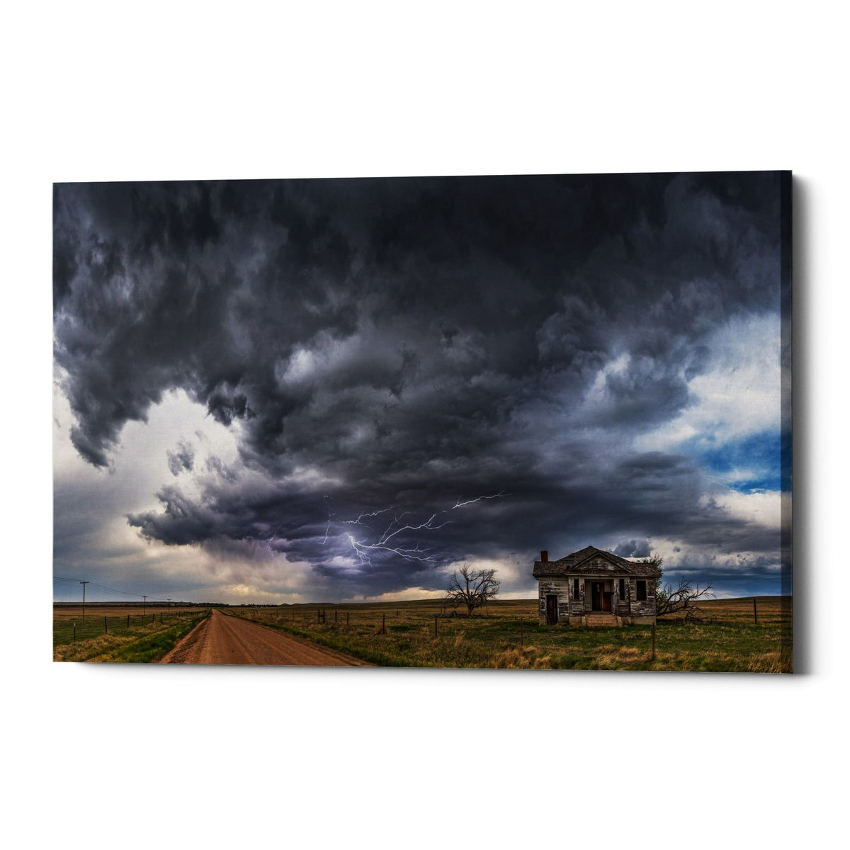 Epic Graffiti &quot;Pawnee School Storm&quot; by Darren White, Giclee Canvas Wall Art