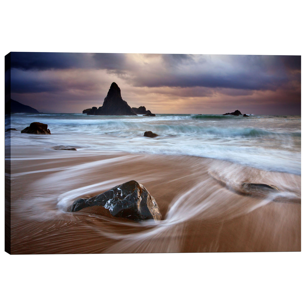 Epic Graffiti &quot;Port Orford Morning Storm&quot; by Darren White, Giclee Canvas Wall Art