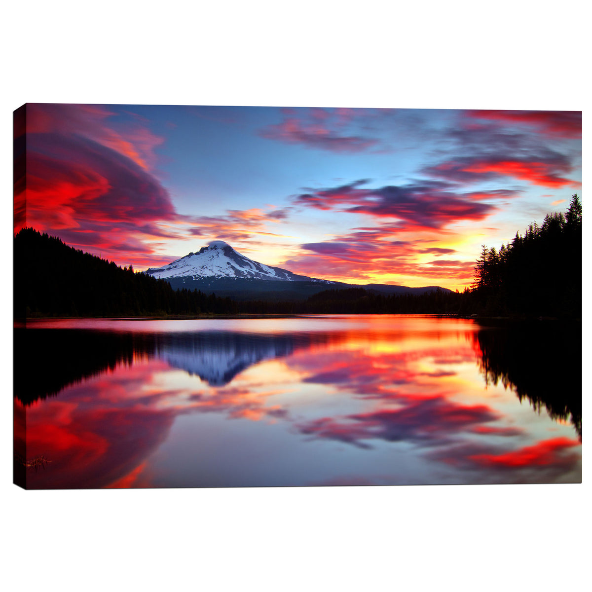Epic Graffiti &quot;Sunrise on the Lake&quot; by Darren White, Giclee Canvas Wall Art
