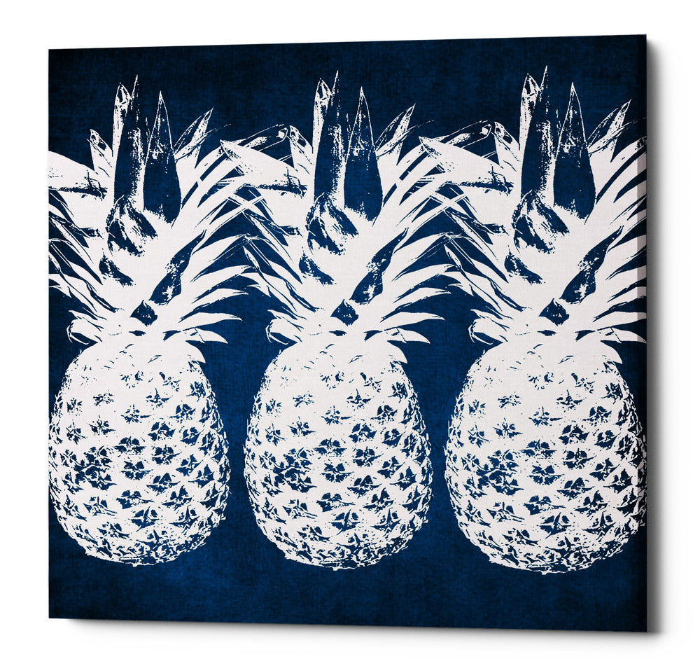 Epic Graffiti &quot;Indigo Pineapple&quot; by Linda Woods, Giclee Canvas Wall Art
