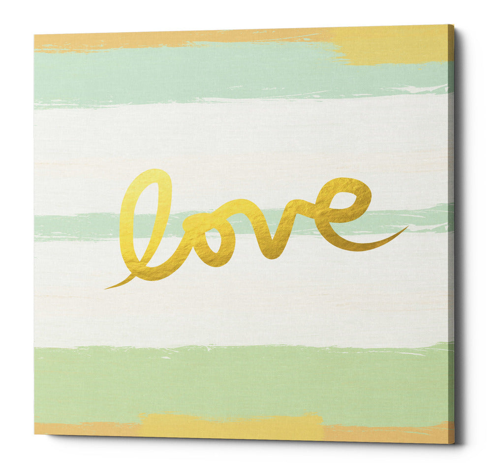 Epic Graffiti &quot;Love Stripes&quot; by Linda Woods, Giclee Canvas Wall Art
